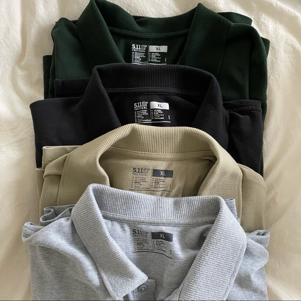 5.11 TACTICAL Four-Pack Bundle of Men’s Polos XLarge